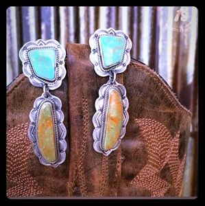 Silver And Turquoise Earrings